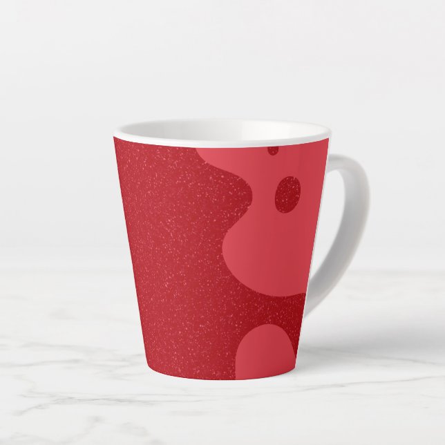 Custom Tomato Red Blob Mug – Editable Design Milchtasse (Rechte Ecke)