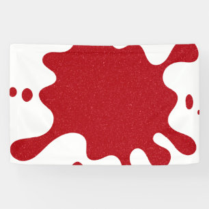 Custom Tomato Red Glitzer Splash Banner