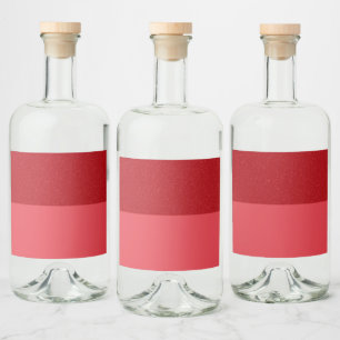 Custom Tomato Red Gradient Liquor Flaschen Labels Alkoholflaschenetikett