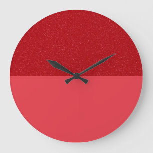 Custom Tomato Red Half Split Clock Große Wanduhr