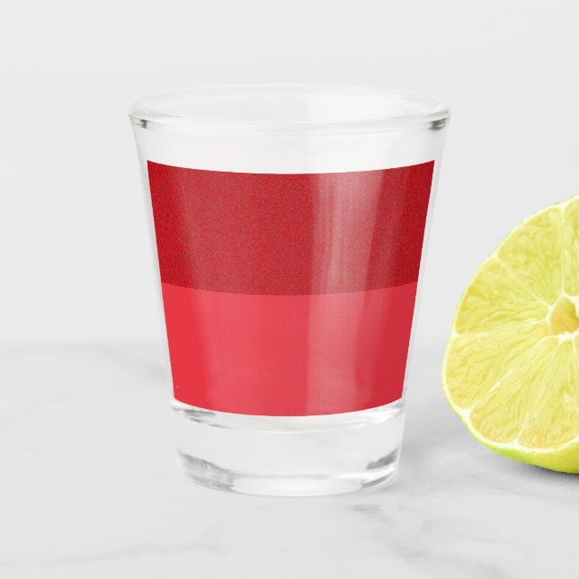 Custom Tomato Red Inverted Half-& Half Shot Glass Schnapsglas (Vorderseite)