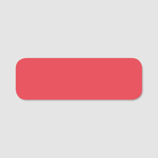 Custom Tomato Red Name Label Namensschild (Vorderseite)