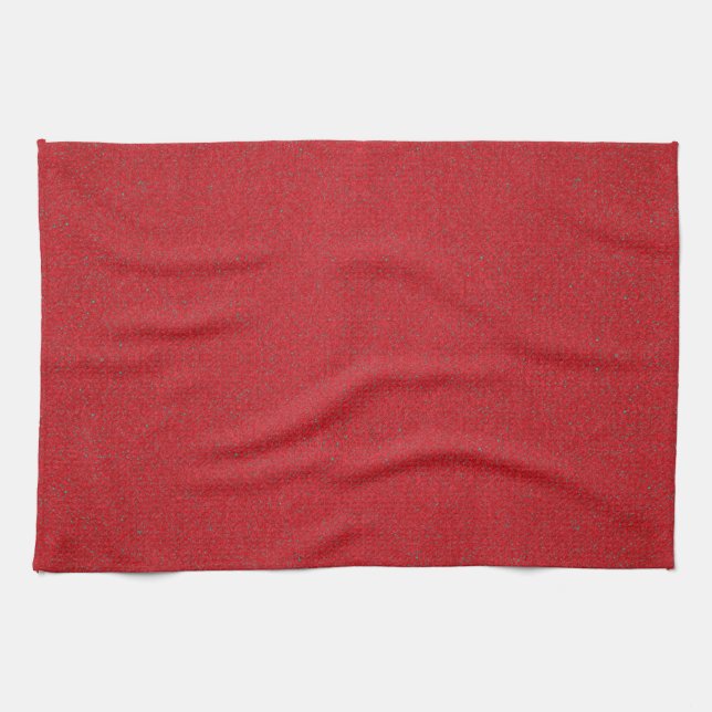 Custom Tomato Red Noise Weave Küchentuch (Horizontal)