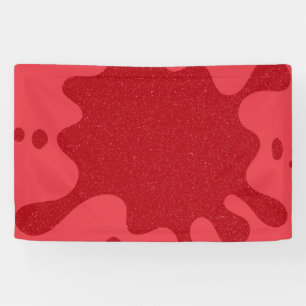 Custom Tomato Red Platsch Glitzer Banner
