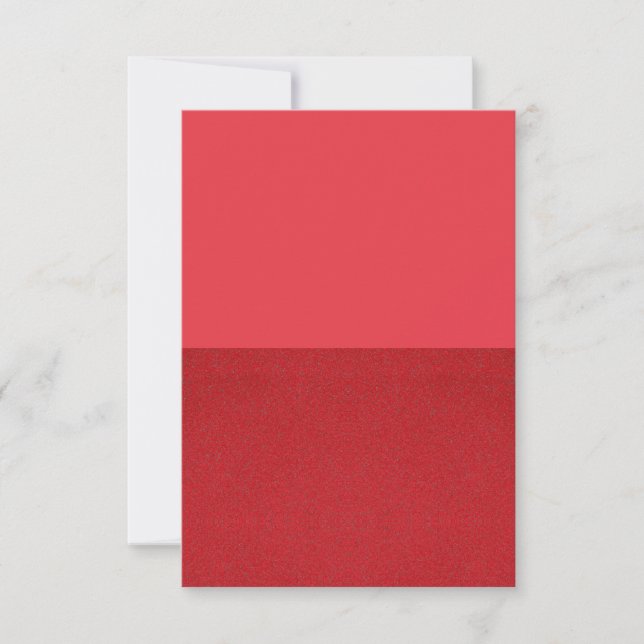 Custom Tomato Red RSVP Card - Halbiert Karte (Vorderseite)