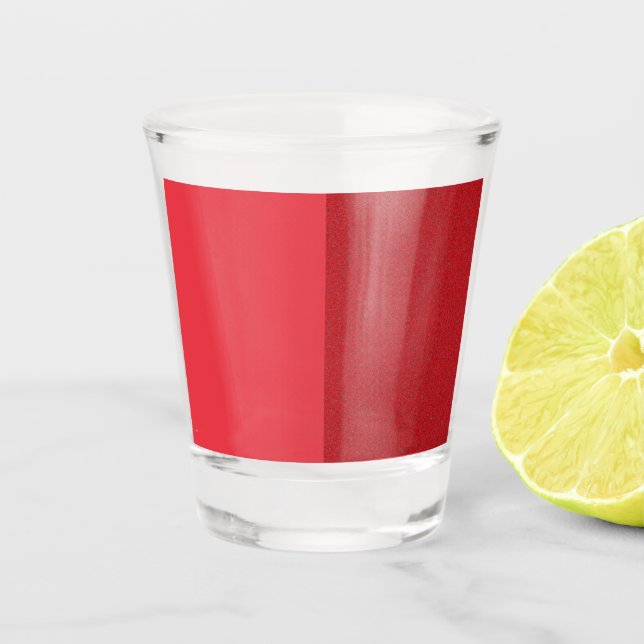 Custom Tomato Red Smooth+Noise Zwei-Tone-Shot-Glas Schnapsglas (Vorderseite)