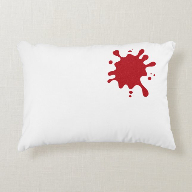 Custom Tomato Red Splash Accent Pillow Dekokissen (Vorderseite)