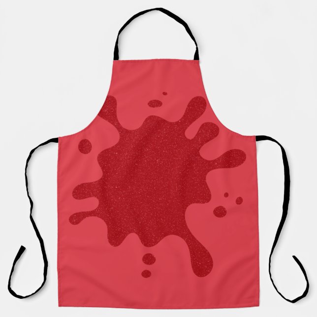 Custom Tomato Red Splash All-over Print-Schürze Schürze (Vorderseite)
