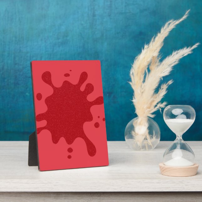 Custom Tomato Red Splash Display Plaque Fotoplatte (Seite)