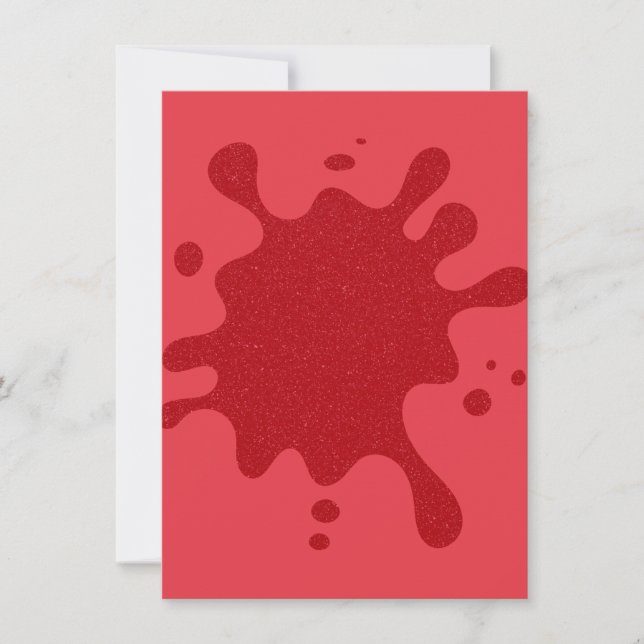 Custom Tomato Red Splash Matte Invitation Einladung (Vorderseite)