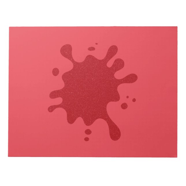 Custom Tomato Red Splash Notepad Notizblock (Vorderseite)