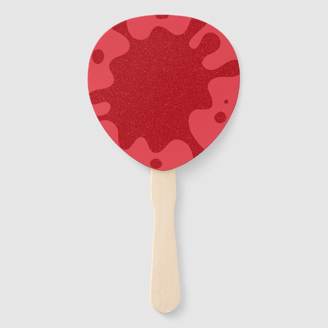 Custom Tomato Red Splash Paddle Fans (Set of 10) Fächer (Vorderseite)