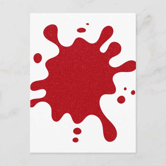Custom Tomato Red Splatter Announcement Postcard Ankündigungspostkarte (Vorderseite)