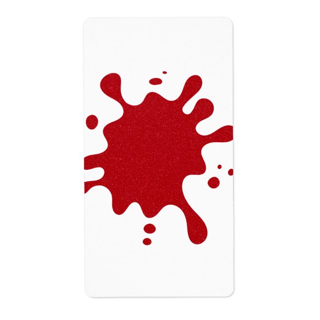 Custom Tomato Red Splatter Return Labels (Vorne)
