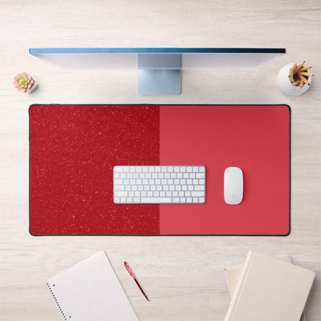 Custom Tomato Red Split Desk Mat – Bold & Clean Schreibtischunterlage (Büro 1)