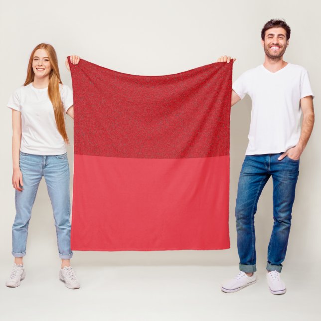 Custom Tomato Red Split Fleece Blanket (Beispiel)