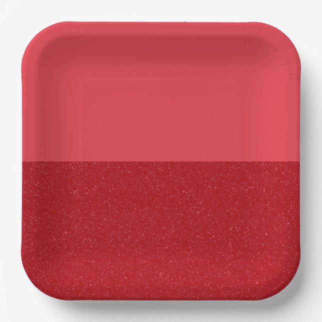Custom Tomato Red Split Paper Plates Pappteller (Vorderseite)