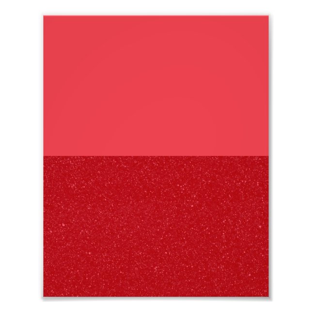 Custom Tomato Red Split Poster: glatt + texturiert Fotodruck (Vorne)