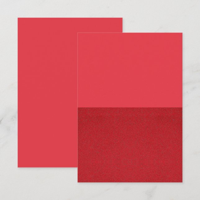 Custom Tomato Red Split Textur Danke Karte (Vorne/Hinten)