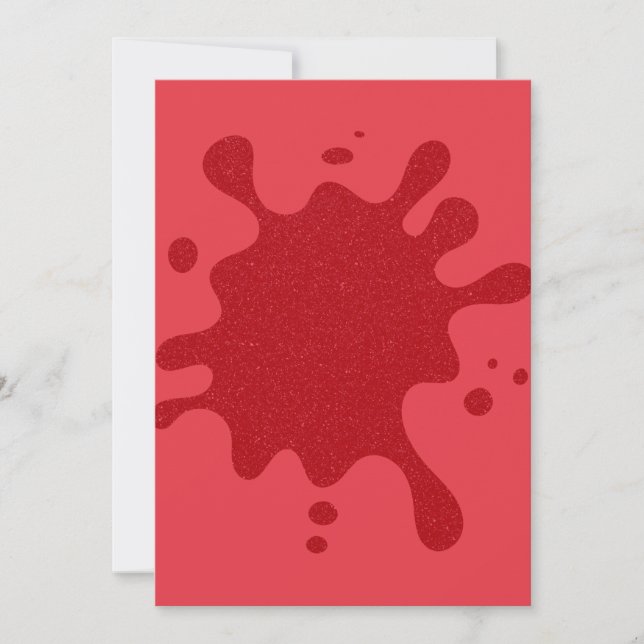 Custom Tomato Red Spritzer Flat Announccard Ankündigung (Vorderseite)