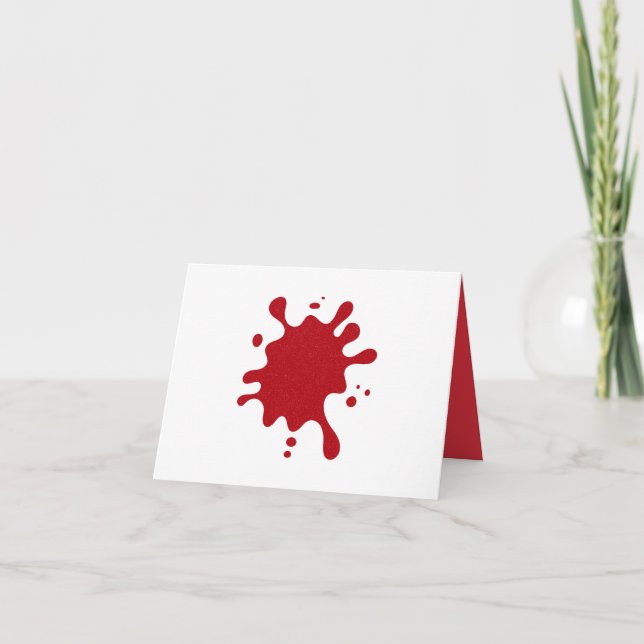 Custom Tomato Red Spritzer geklappt Danke Karte (Vorderseite)