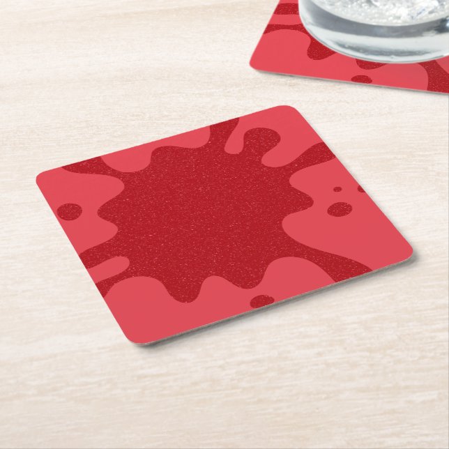 Custom Tomato Red Spritzer Paper Untersetzer (angewinkelt)