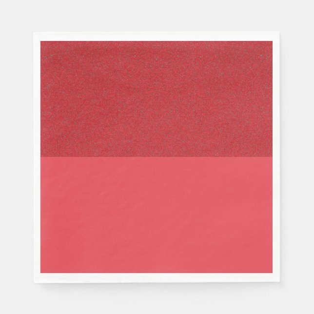 Custom Tomato Red Textured Paper Napkins Serviette (Vorderseite)