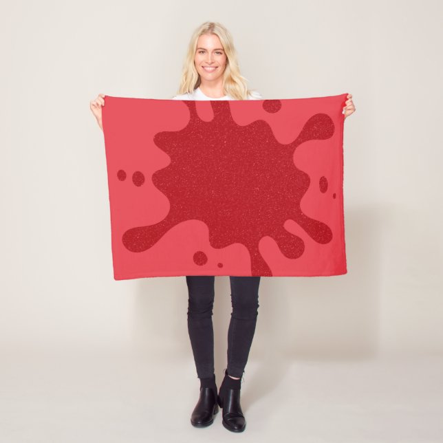 Custom Tomato Red Tropfen Fleece Blanket (Beispiel)