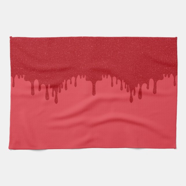 Custom Tomato Red Tropfen Küchentücher (Horizontal)