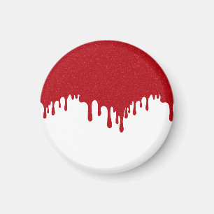 Custom Tomato Red Tropfen Magnet - Bold & Editable