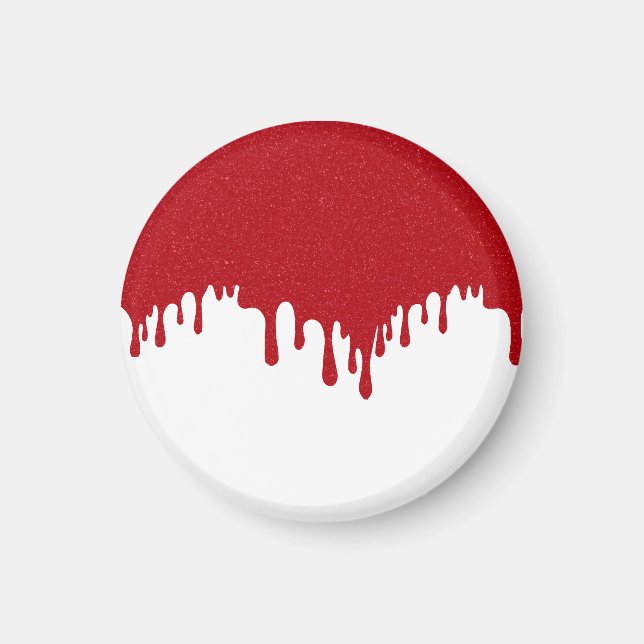 Custom Tomato Red Tropfen Magnet - Bold & Editable (Vorne)
