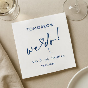 Custom Tomorrow wir Probe Dinner Navy Serviette