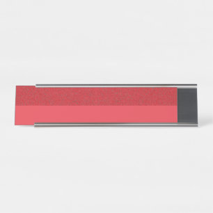 Custom Top Texture Metal Name Plate - Tomato Red Schreibtischnamensplakette