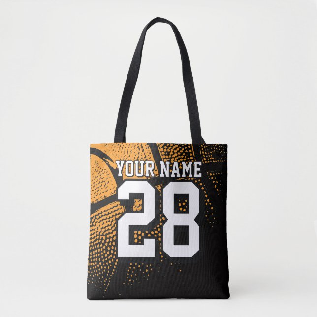 Custom tote bag with vintage basketball design (Vorderseite)