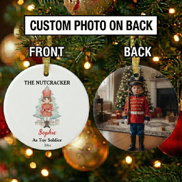 Custom Toy Soldier Nutcracker Photo Christmas Keramik Ornament