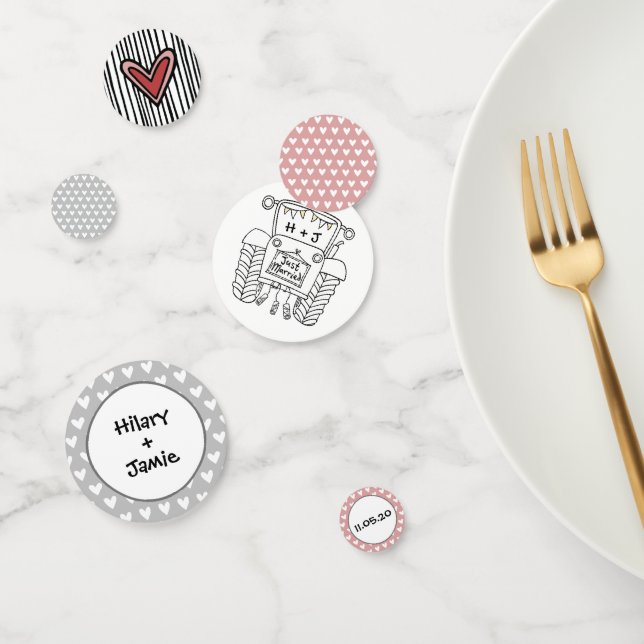 Custom Traktor Country Wedding Table Confetti Konfetti (Gruppe)