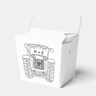 Custom Traktor Country Wedding Themed Favor Box Geschenkschachtel