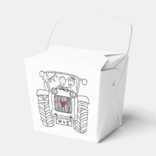 Custom Traktor Country Wedding Themed Favor Box Geschenkschachtel