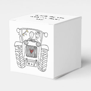 Custom Traktor Country Wedding Themed Favor Box Geschenkschachtel