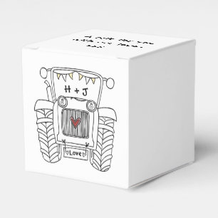 Custom Traktor Country Wedding Themed Favor Box Geschenkschachtel