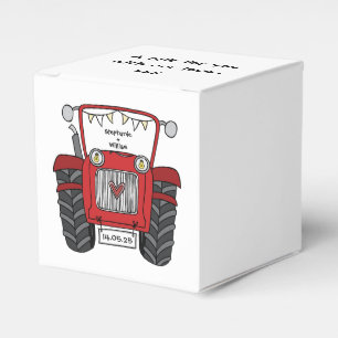 Custom Traktor Country Wedding Themed Favor Box Geschenkschachtel