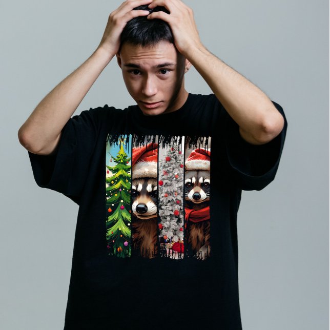 Custom Trash Panda Weihnachtsfest T-Shirt (Von Creator hochgeladen)