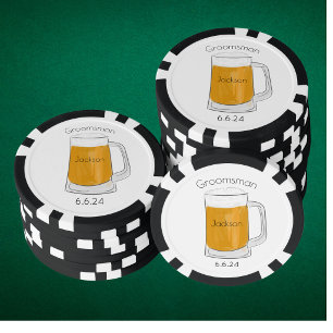 Custom Trauzeuge Trauzeuge Beer Wedding Pokerchips