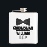 Custom Trauzeuge Trauzeuge Wedding Flachmann<br><div class="desc">Personalisieren Sie den Namen für Ihren Trauzeuge,  Trauzeuge oder jeden anderen Hochzeitsgast. Entwickelt von Thisisnotme©</div>