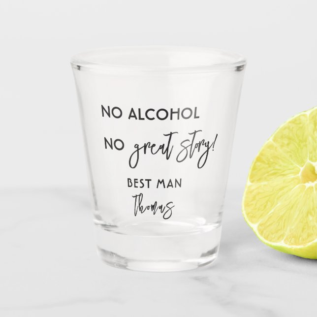 Custom Trauzeugen Gift Trauzeuge Party Shooters Schnapsglas (Vorderseite)