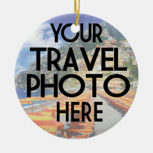 Custom Travel Foto 2 Foto Weihnachts Keramik Orte Ornament