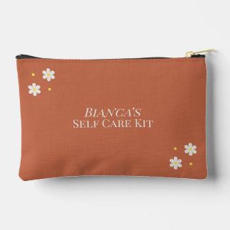 Custom Travel Gift for Women Personalized Daisy Zubehörtasche