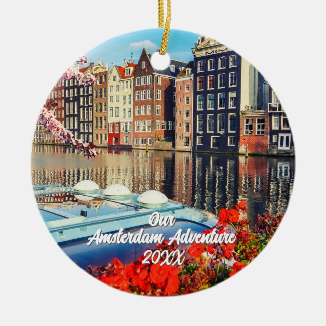 Custom Travel Photo Christmas Tree Keramik Ornament (Vorne)