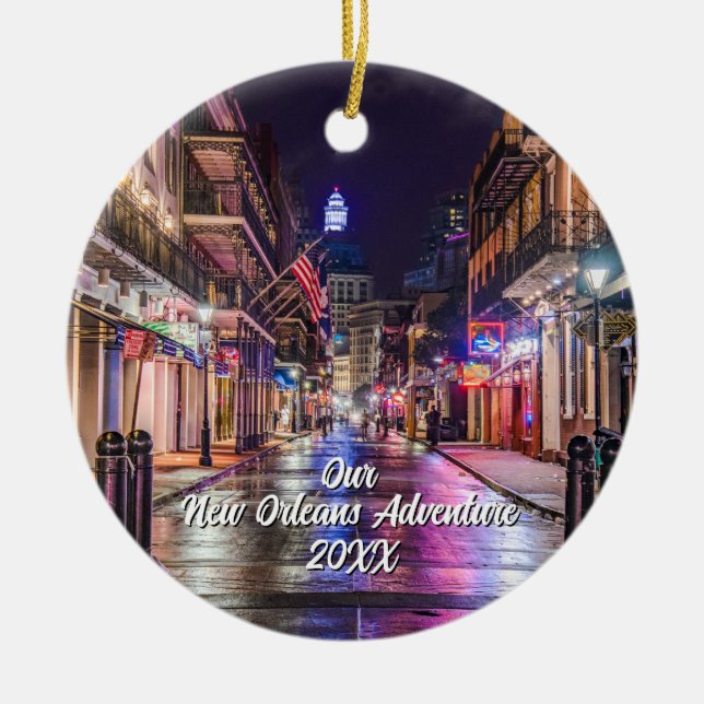 Custom Travel Photo Christmas Tree Keramik Ornament (Vorne)