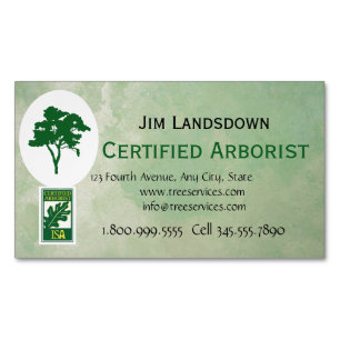 Custom Tree Arborist Landschaft Magnetische Visitenkarte